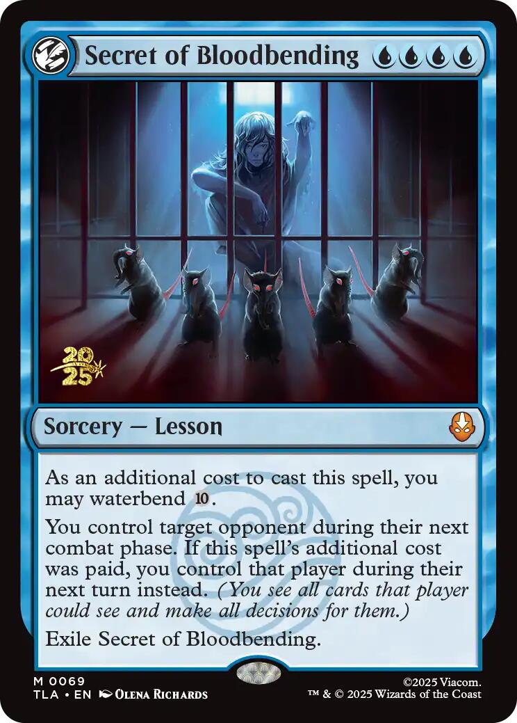 Secret of Bloodbending [Avatar: The Last Airbender Prerelease Cards] | Deep Dive Games St. Marys