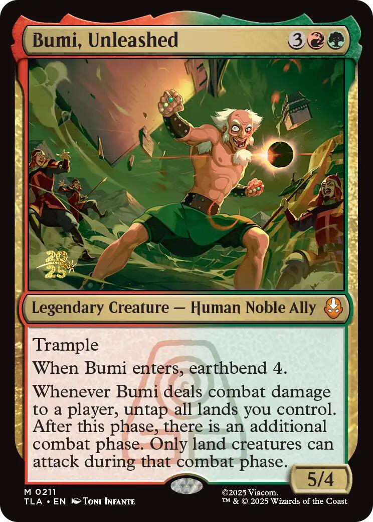 Bumi, Unleashed [Avatar: The Last Airbender Prerelease Cards] | Deep Dive Games St. Marys