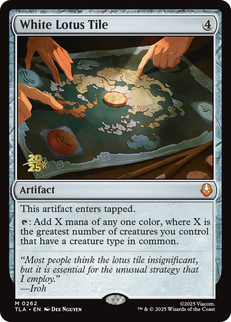 White Lotus Tile [Avatar: The Last Airbender Prerelease Cards] | Deep Dive Games St. Marys