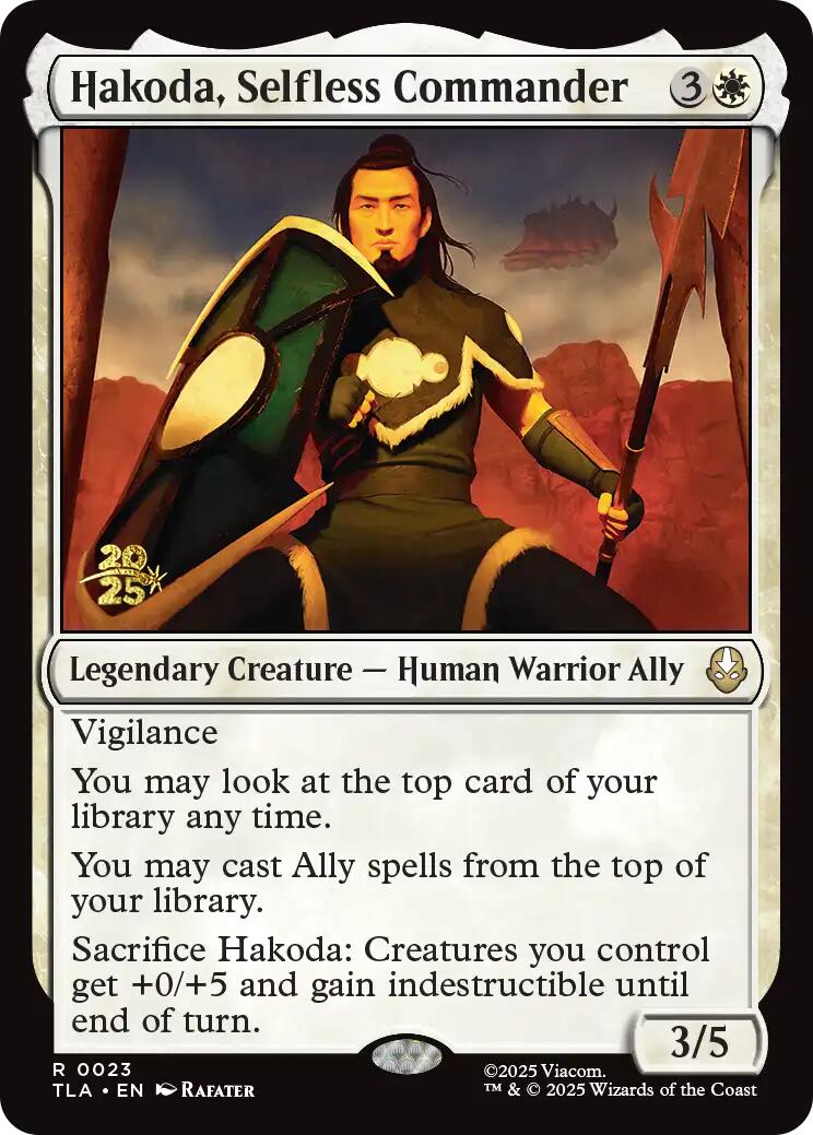 Hakoda, Selfless Commander [Avatar: The Last Airbender Prerelease Cards] | Deep Dive Games St. Marys
