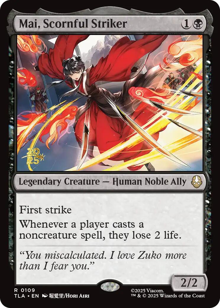 Mai, Scornful Striker [Avatar: The Last Airbender Prerelease Cards] | Deep Dive Games St. Marys