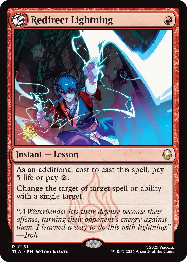 Redirect Lightning [Avatar: The Last Airbender Prerelease Cards] | Deep Dive Games St. Marys