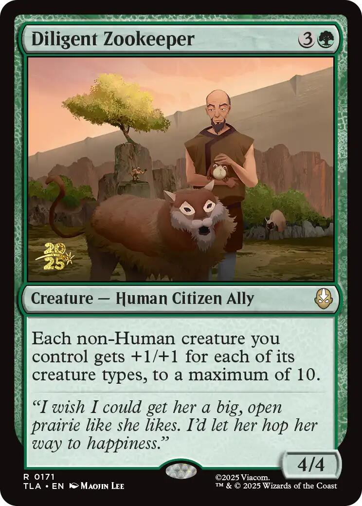 Diligent Zookeeper [Avatar: The Last Airbender Prerelease Cards] | Deep Dive Games St. Marys