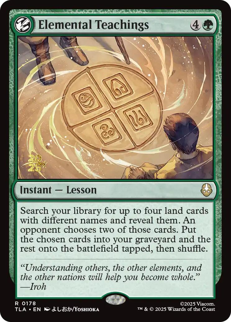 Elemental Teachings [Avatar: The Last Airbender Prerelease Cards] | Deep Dive Games St. Marys