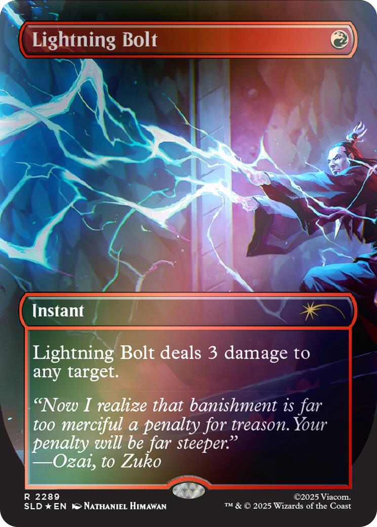 Lightning Bolt (2289) (Rainbow Foil) [Secret Lair Drop Series] | Deep Dive Games St. Marys