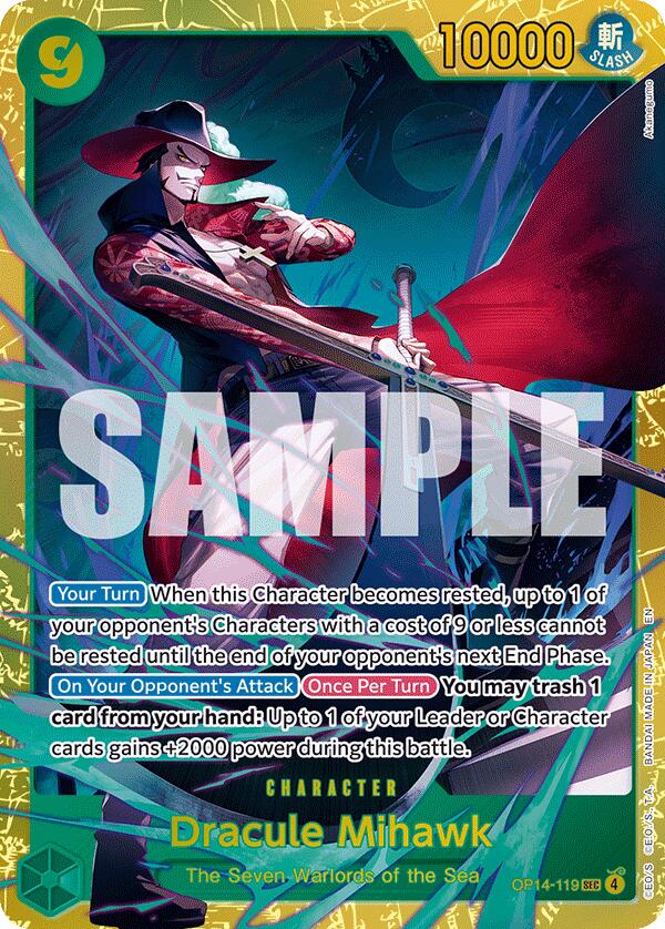 Dracule Mihawk (OP14-119) [The Azure Sea's Seven] | Deep Dive Games St. Marys