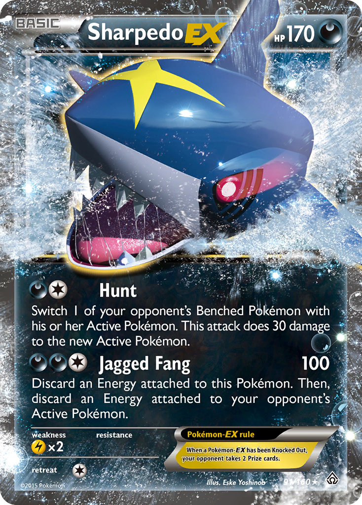 Sharpedo EX (91/160) [XY: Primal Clash] | Deep Dive Games St. Marys