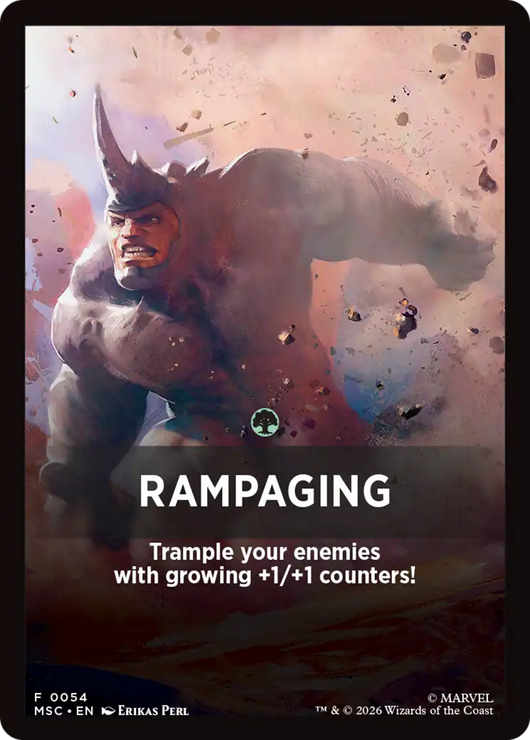 Rampaging Theme Card [Marvel Super Heroes Commander] | Deep Dive Games St. Marys