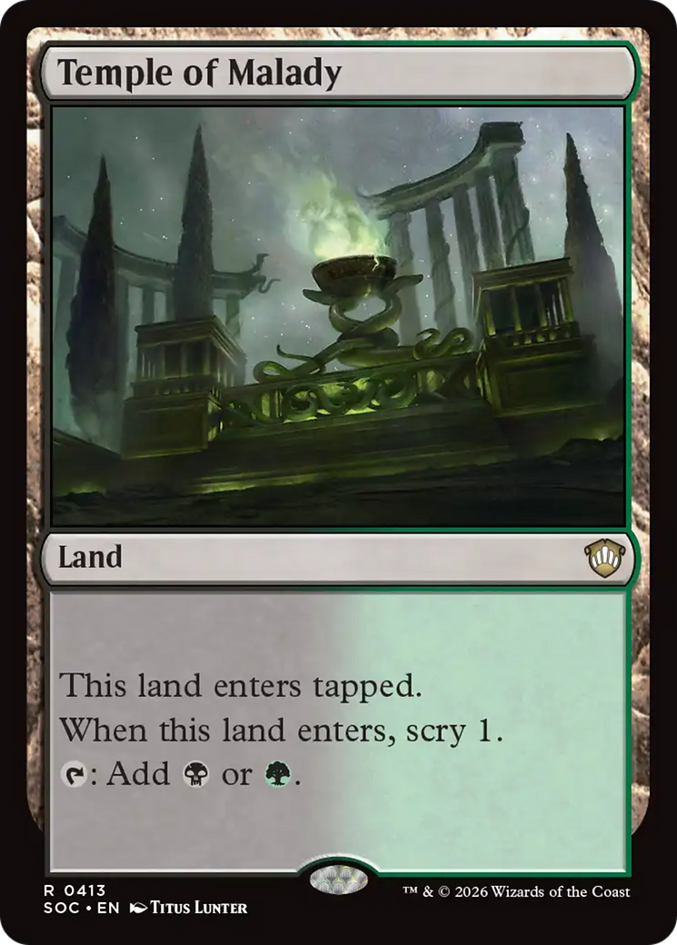 Temple of Malady [Secrets of Strixhaven Commander] | Deep Dive Games St. Marys