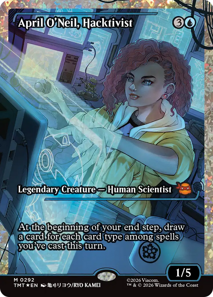 April O'Neil, Hacktivist (0292) (Showcase) (Fracture Foil) [Teenage Mutant Ninja Turtles] | Deep Dive Games St. Marys