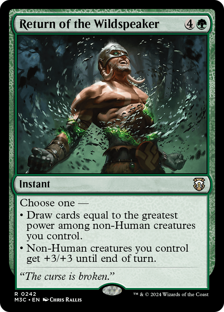 Return of the Wildspeaker (Ripple Foil) [Modern Horizons 3 Commander] | Deep Dive Games St. Marys