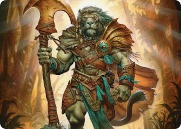 Ajani, Outland Chaperone Art Card [Lorwyn Eclipsed Art Series] | Deep Dive Games St. Marys
