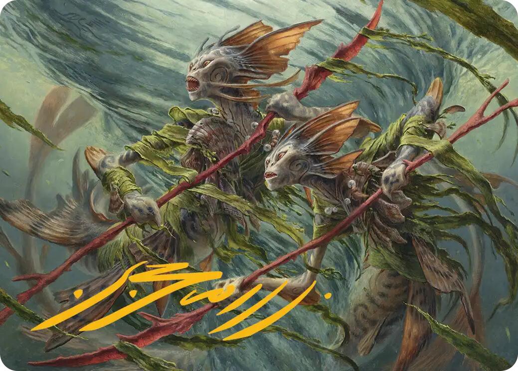Champions of the Shoal Art Card (Gold-Stamped Signature) [Lorwyn Eclipsed Art Series] | Deep Dive Games St. Marys