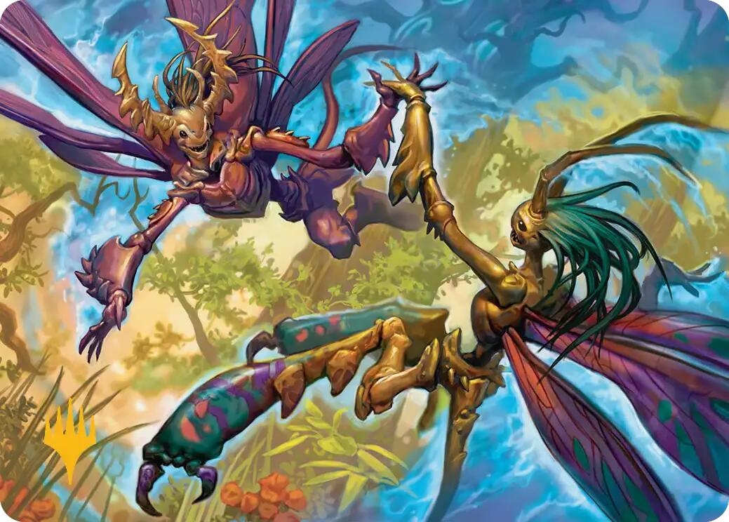 Illusion Spinners Art Card (Gold-Stamped Planeswalker Symbol) [Lorwyn Eclipsed Art Series] | Deep Dive Games St. Marys