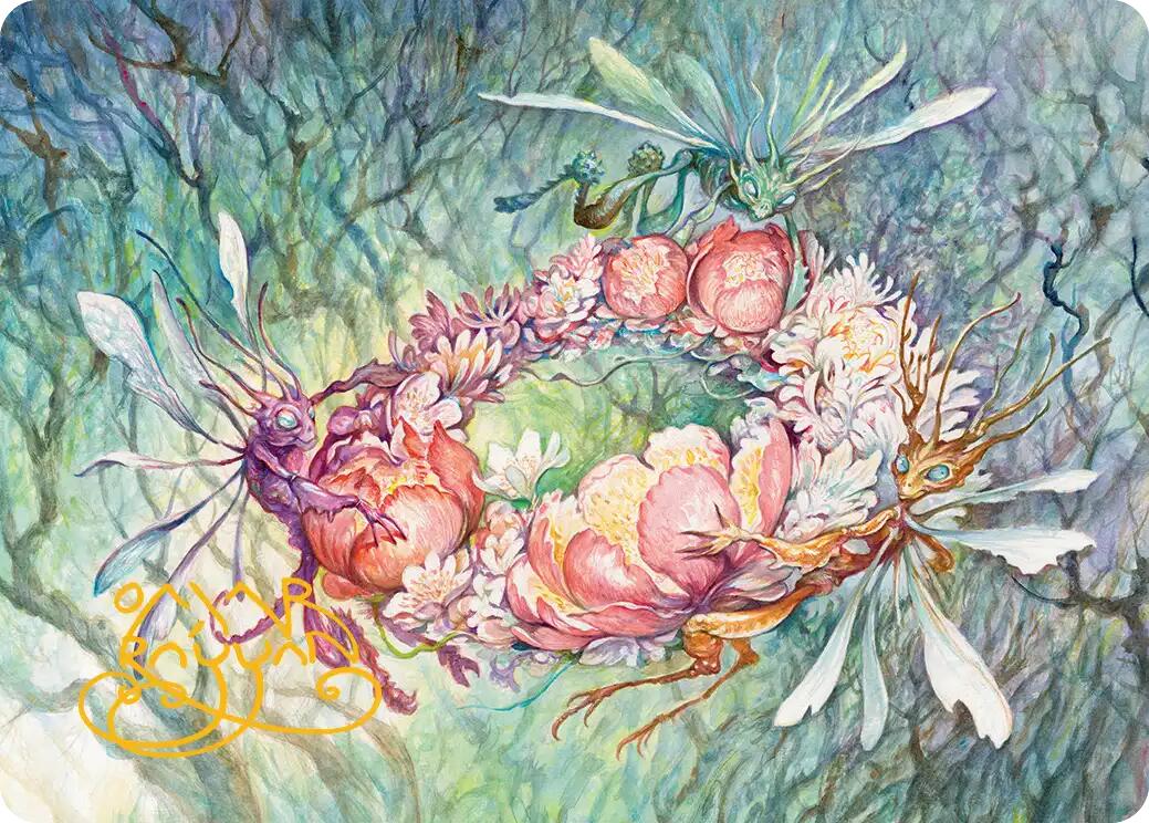 Grave Venerations Art Card (Gold-Stamped Signature) [Lorwyn Eclipsed Art Series] | Deep Dive Games St. Marys