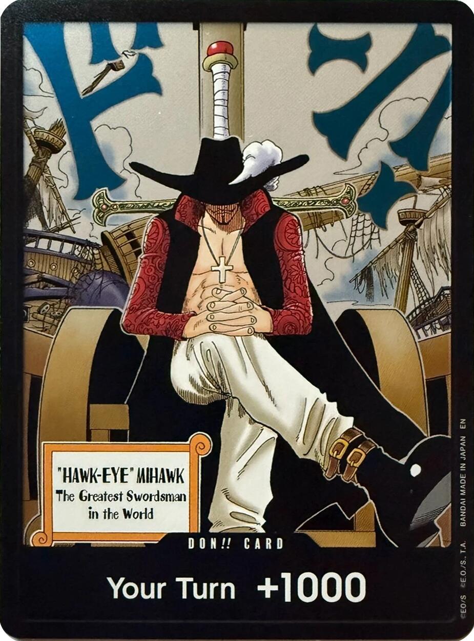 DON!! Card (Dracule Mihawk) [The Azure Sea's Seven] | Deep Dive Games St. Marys
