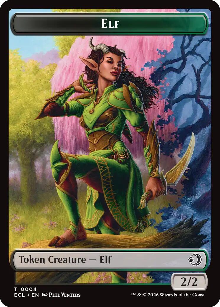 Elf // Kithkin (0007) Double-Sided Token [Lorwyn Eclipsed Tokens] | Deep Dive Games St. Marys