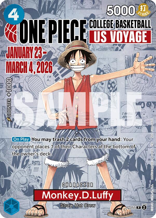 Monkey.D.Luffy (College Basketball US Voyage) [One Piece Promotion Cards] | Deep Dive Games St. Marys