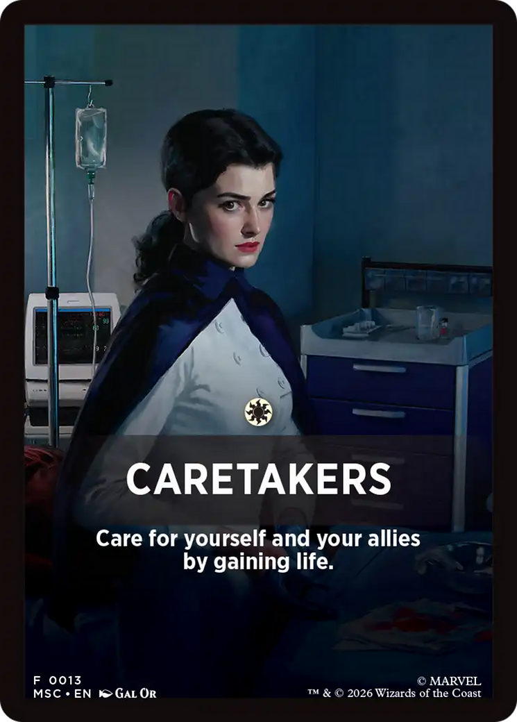 Caretakers Theme Card [Marvel Super Heroes Commander] | Deep Dive Games St. Marys