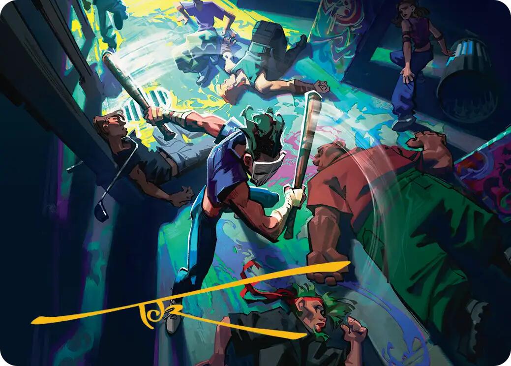 Pain 101 Art Card (Gold-Stamped Signature) [Teenage Mutant Ninja Turtles Art Series] | Deep Dive Games St. Marys