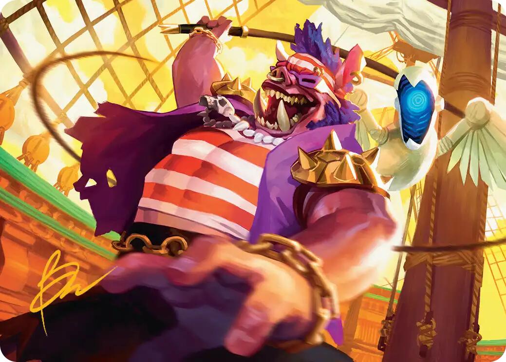 Bebop, Skull & Crossbones Art Card (Gold-Stamped Signature) [Teenage Mutant Ninja Turtles Art Series] | Deep Dive Games St. Marys