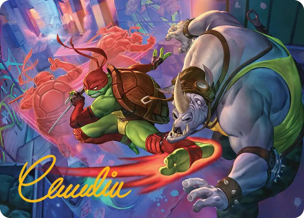 Super Combo Art Card (Gold-Stamped Signature) [Teenage Mutant Ninja Turtles Art Series] | Deep Dive Games St. Marys