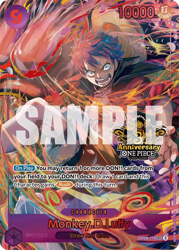 Monkey.D.Luffy (Japanese Version 3rd Anniversary Set) [One Piece Promotion Cards] | Deep Dive Games St. Marys
