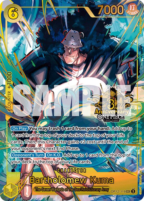 Bartholomew Kuma (Japanese Version 3rd Anniversary Set) [One Piece Promotion Cards] | Deep Dive Games St. Marys