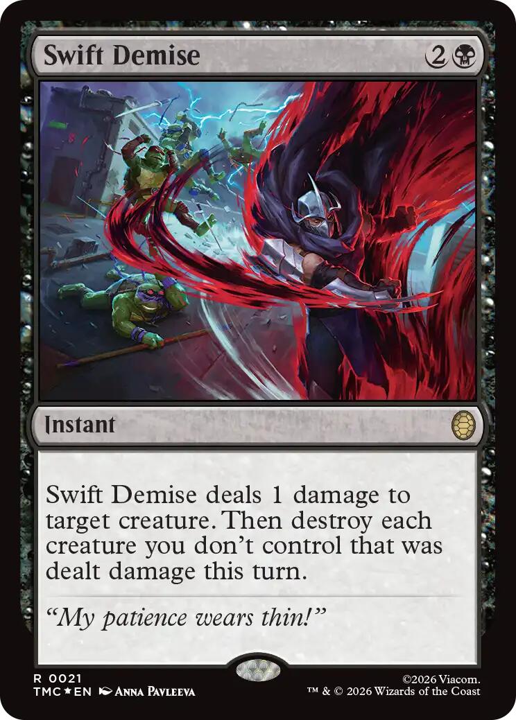 Swift Demise (Surge Foil) [Teenage Mutant Ninja Turtles Commander] | Deep Dive Games St. Marys