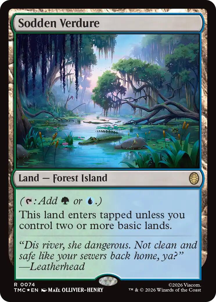 Sodden Verdure (Surge Foil) [Teenage Mutant Ninja Turtles Commander] | Deep Dive Games St. Marys