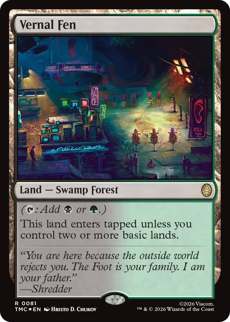 Vernal Fen (Surge Foil) [Teenage Mutant Ninja Turtles Commander] | Deep Dive Games St. Marys