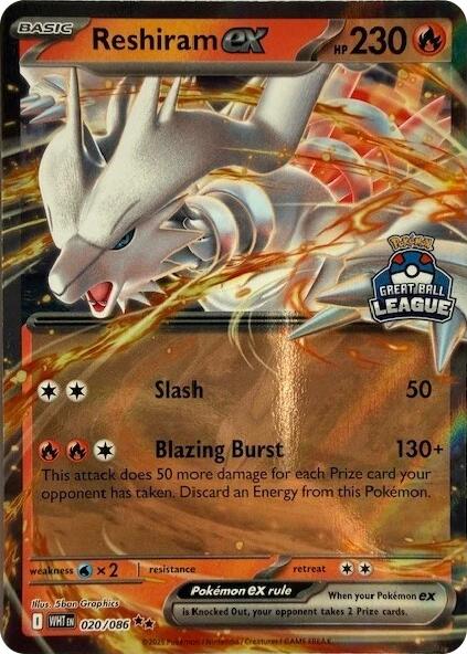 Reshiram ex (Great Ball League) [League & Championship Cards] | Deep Dive Games St. Marys