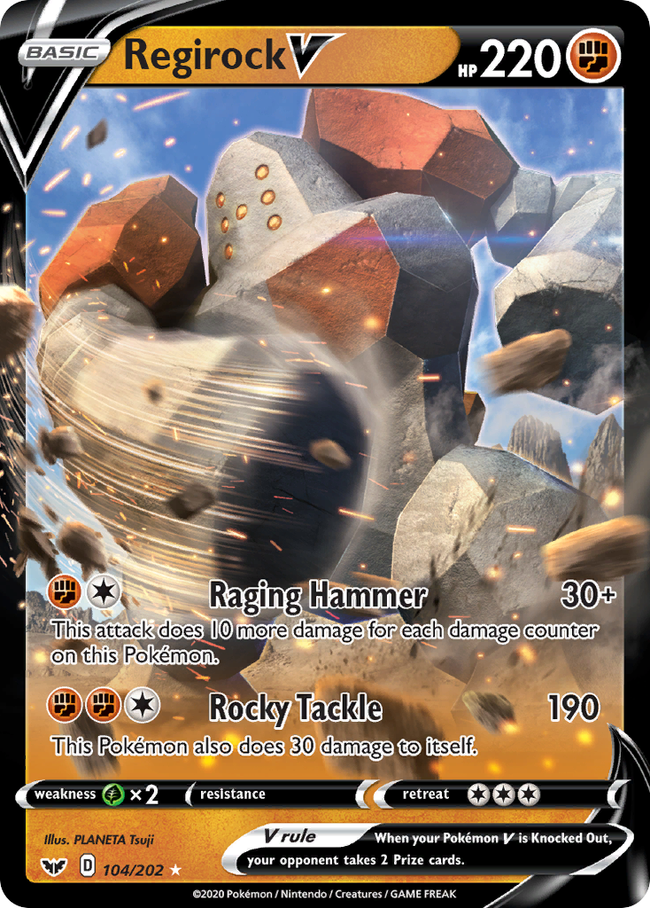 Regirock V (104/202) [Sword & Shield: Base Set] | Deep Dive Games St. Marys