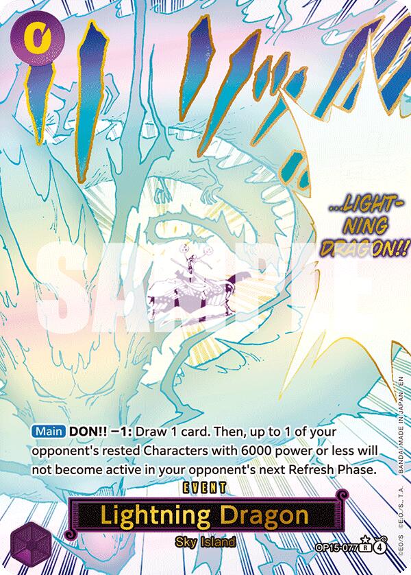 Lightning Dragon (Alternate Art) [Adventure on Kami's Island] | Deep Dive Games St. Marys