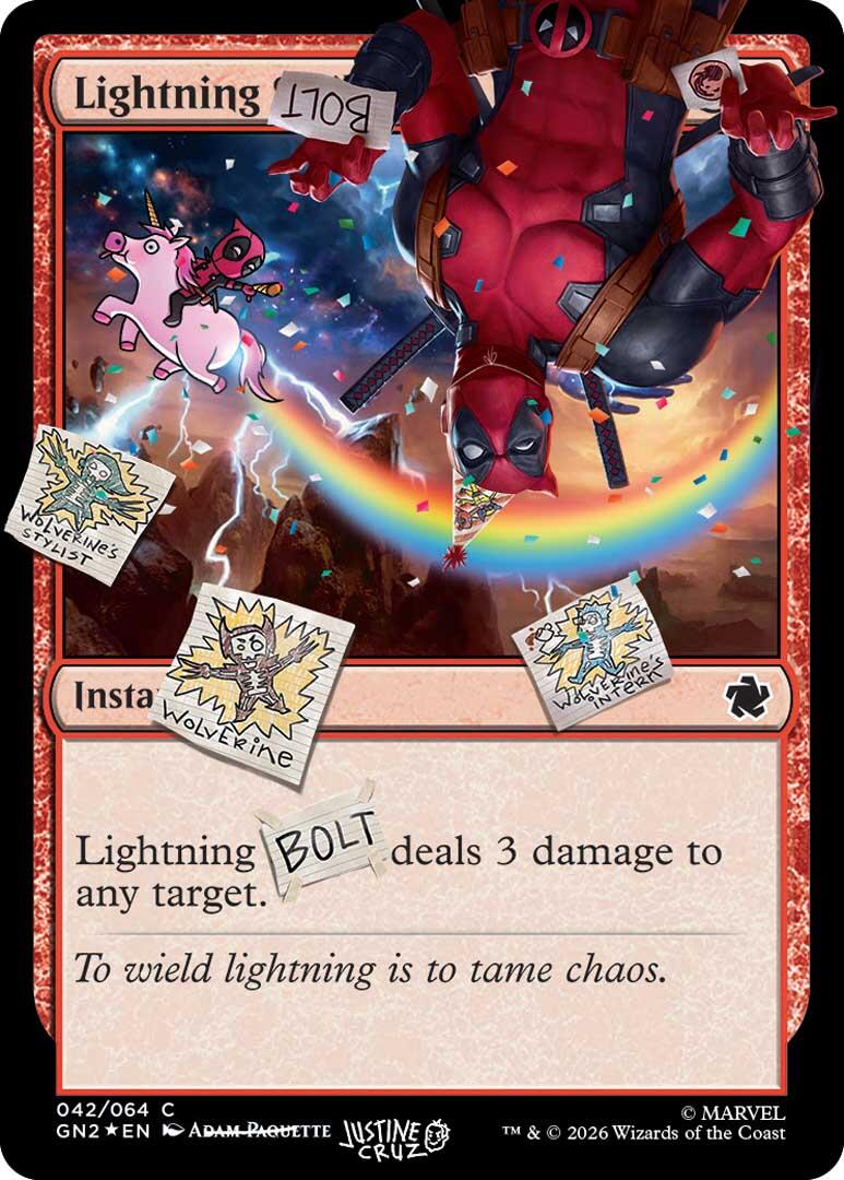Lightning Bolt (042) (Pool Party Foil) [Secret Lair Drop Series] | Deep Dive Games St. Marys