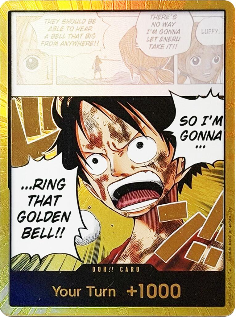 DON!! Card (Luffy) (Gold) [Adventure on Kami's Island] | Deep Dive Games St. Marys