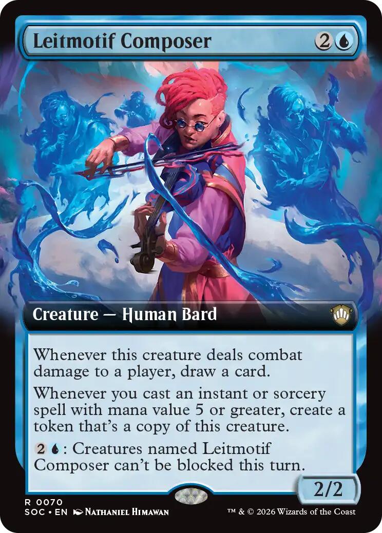 Leitmotif Composer (Extended Art) [Secrets of Strixhaven Commander] | Deep Dive Games St. Marys