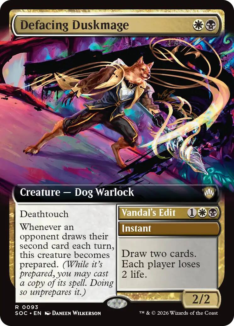 Defacing Duskmage (Extended Art) [Secrets of Strixhaven Commander] | Deep Dive Games St. Marys