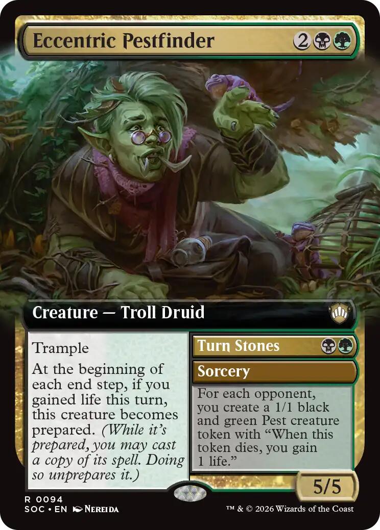 Eccentric Pestfinder (Extended Art) [Secrets of Strixhaven Commander] | Deep Dive Games St. Marys