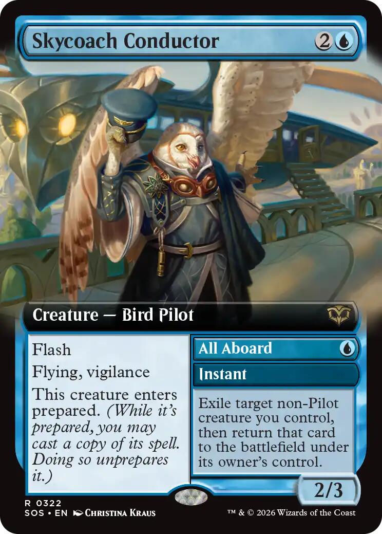 Skycoach Conductor (Extended Art) [Secrets of Strixhaven] | Deep Dive Games St. Marys