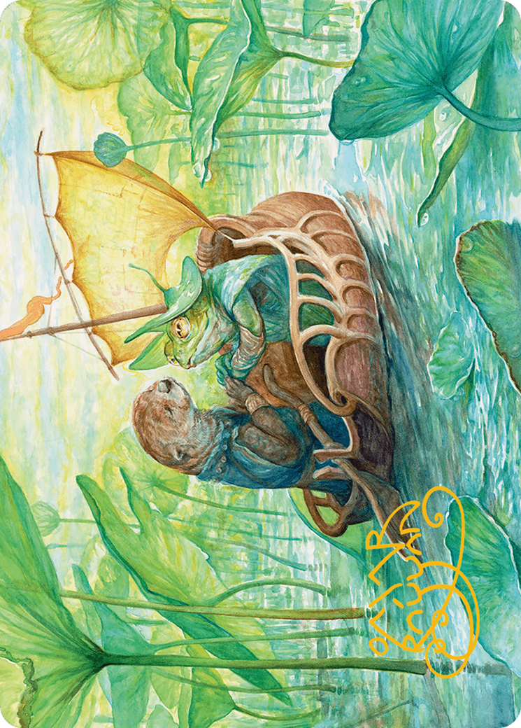 Run Away Together Art Card (Gold-Stamped Signature) [Bloomburrow Art Series] | Deep Dive Games St. Marys