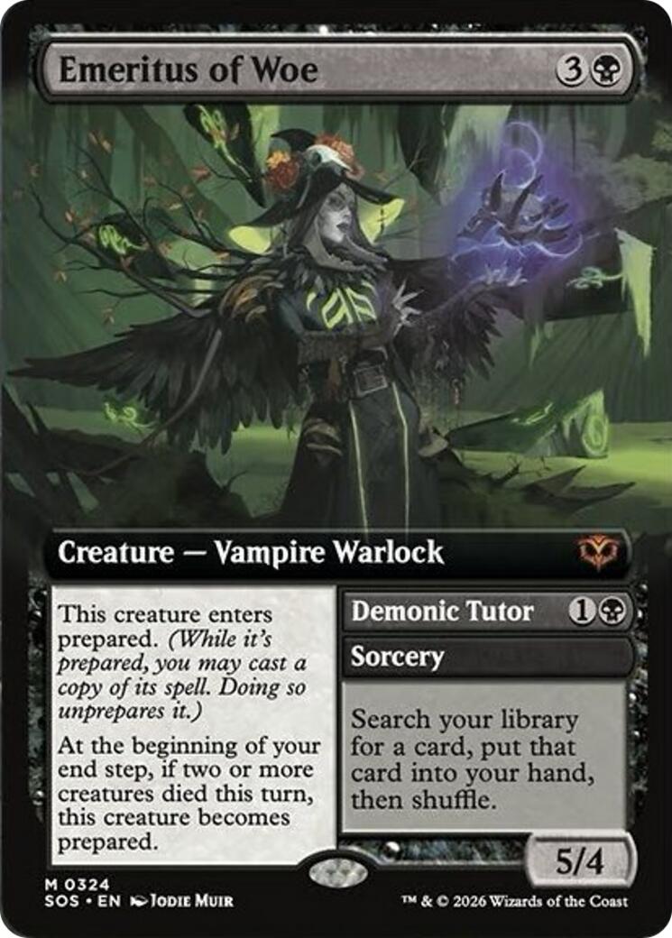 Emeritus of Woe (Extended Art) [Secrets of Strixhaven] | Deep Dive Games St. Marys