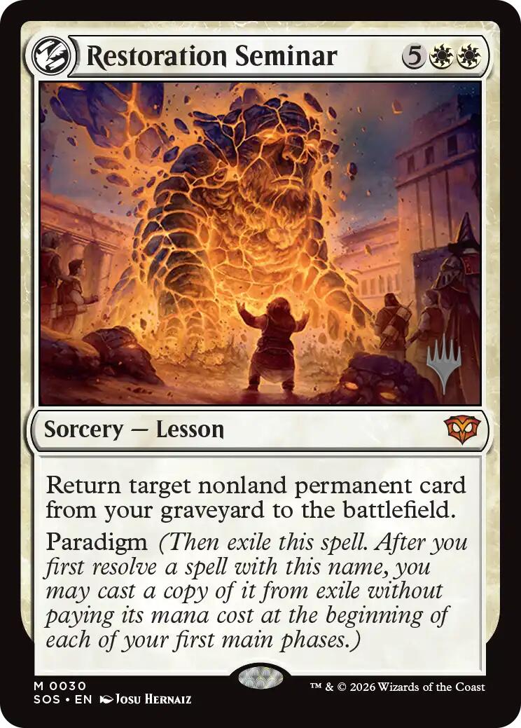 Restoration Seminar [Secrets of Strixhaven Promos] | Deep Dive Games St. Marys
