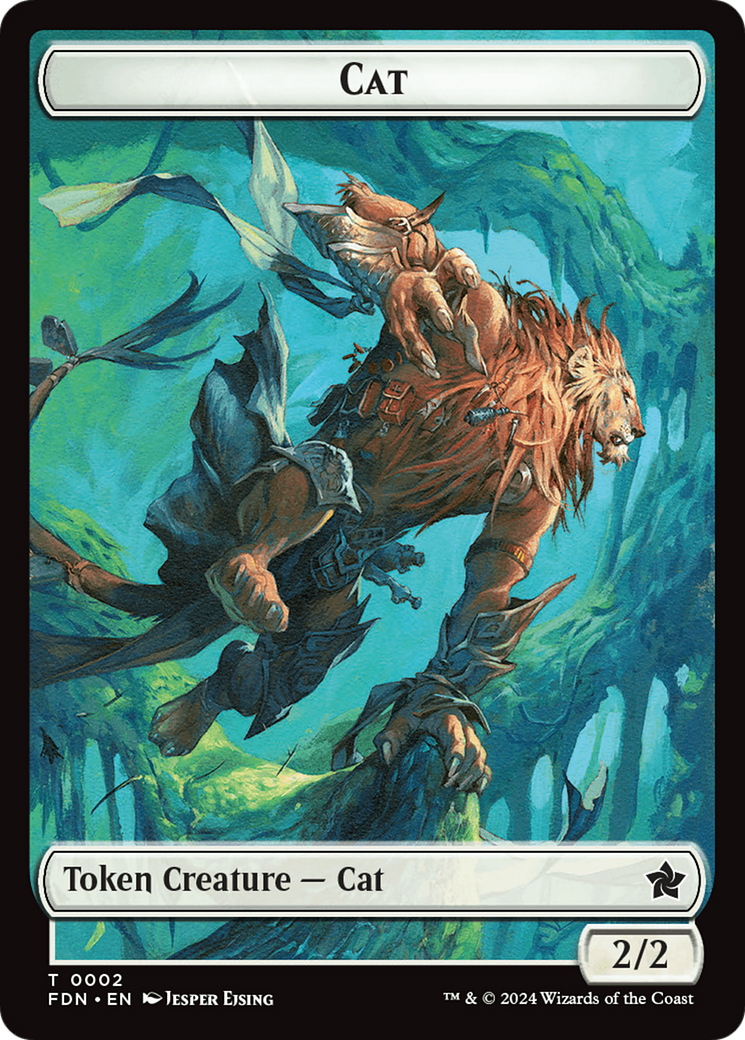 Cat (0001) // Cat (0002) Doubled-Sided Token [Foundations Tokens] | Deep Dive Games St. Marys