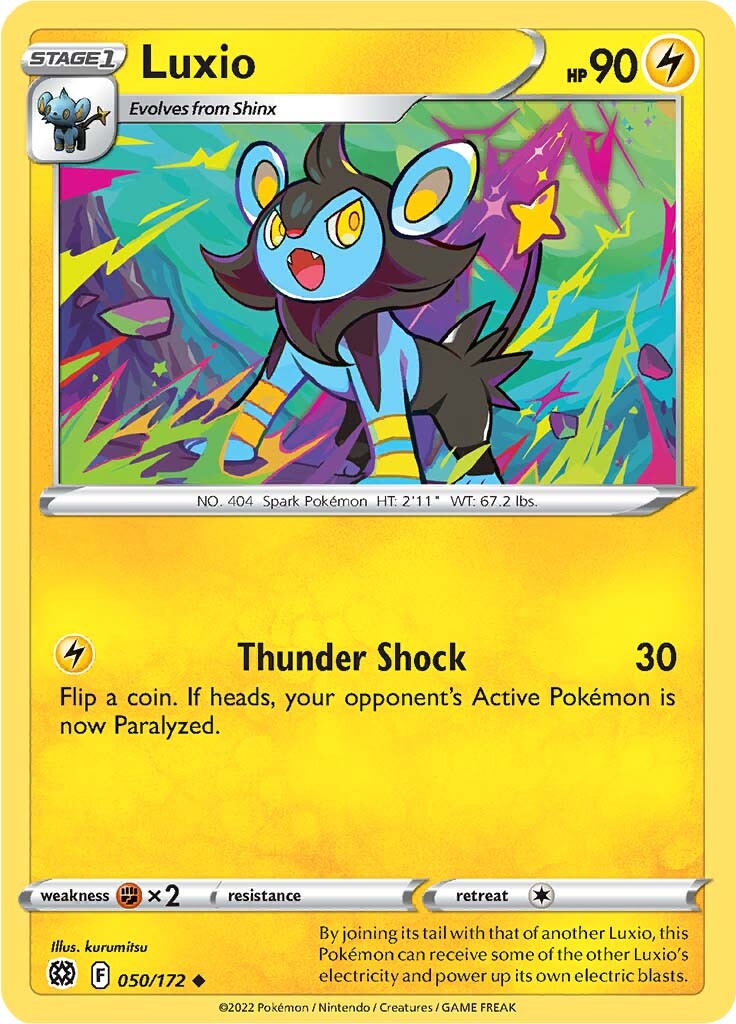 Luxio (050/172) [Sword & Shield: Brilliant Stars] | Deep Dive Games St. Marys