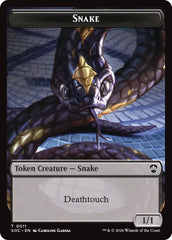 Snake // Zombie Double-Sided Token [Secrets of Strixhaven Commander Tokens] | Deep Dive Games St. Marys