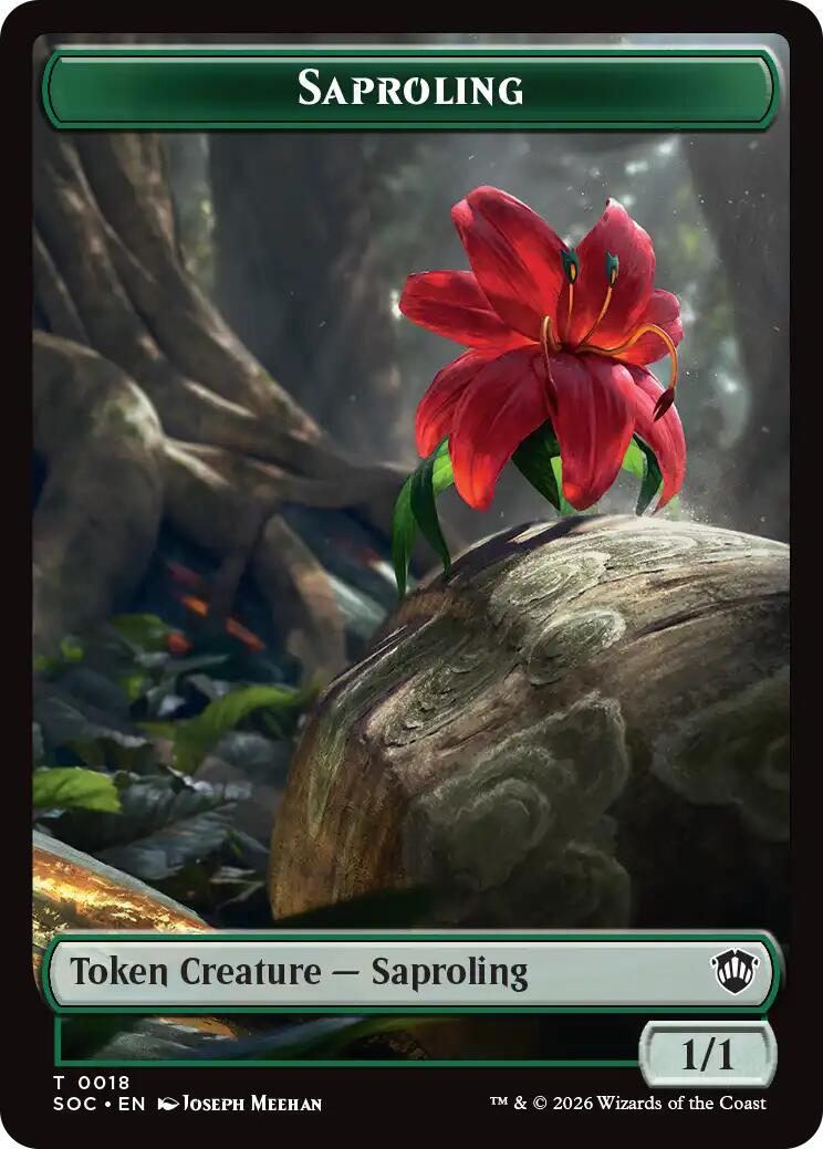 Saproling // Pest (0023) Double-Sided Token [Secrets of Strixhaven Commander Tokens] | Deep Dive Games St. Marys