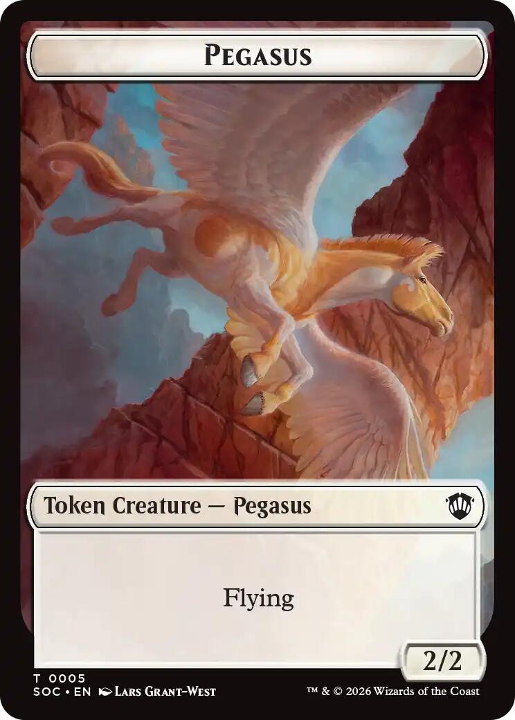 Pegasus // Inkling (0022) Double-Sided Token [Secrets of Strixhaven Commander Tokens] | Deep Dive Games St. Marys