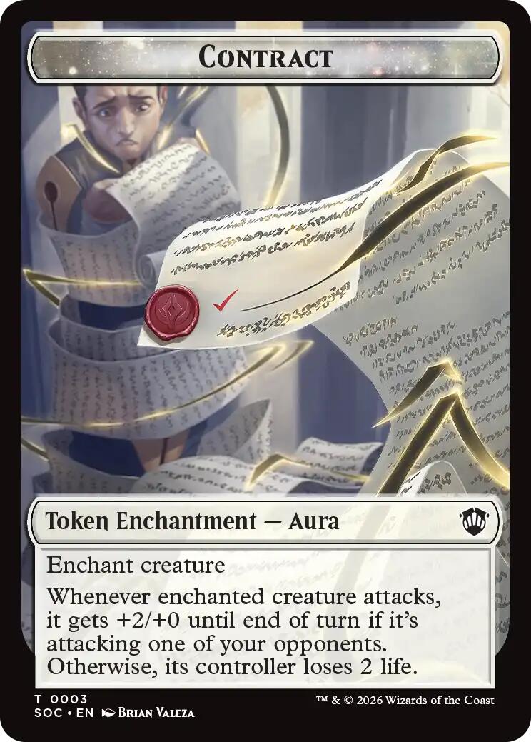 Contract // Pegasus Double-Sided Token [Secrets of Strixhaven Commander Tokens] | Deep Dive Games St. Marys