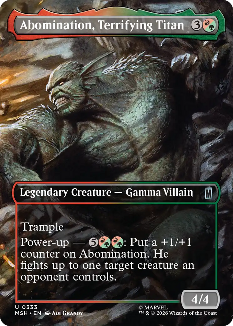 Abomination, Terrifying Titan (Borderless) [Marvel Super Heroes] | Deep Dive Games St. Marys